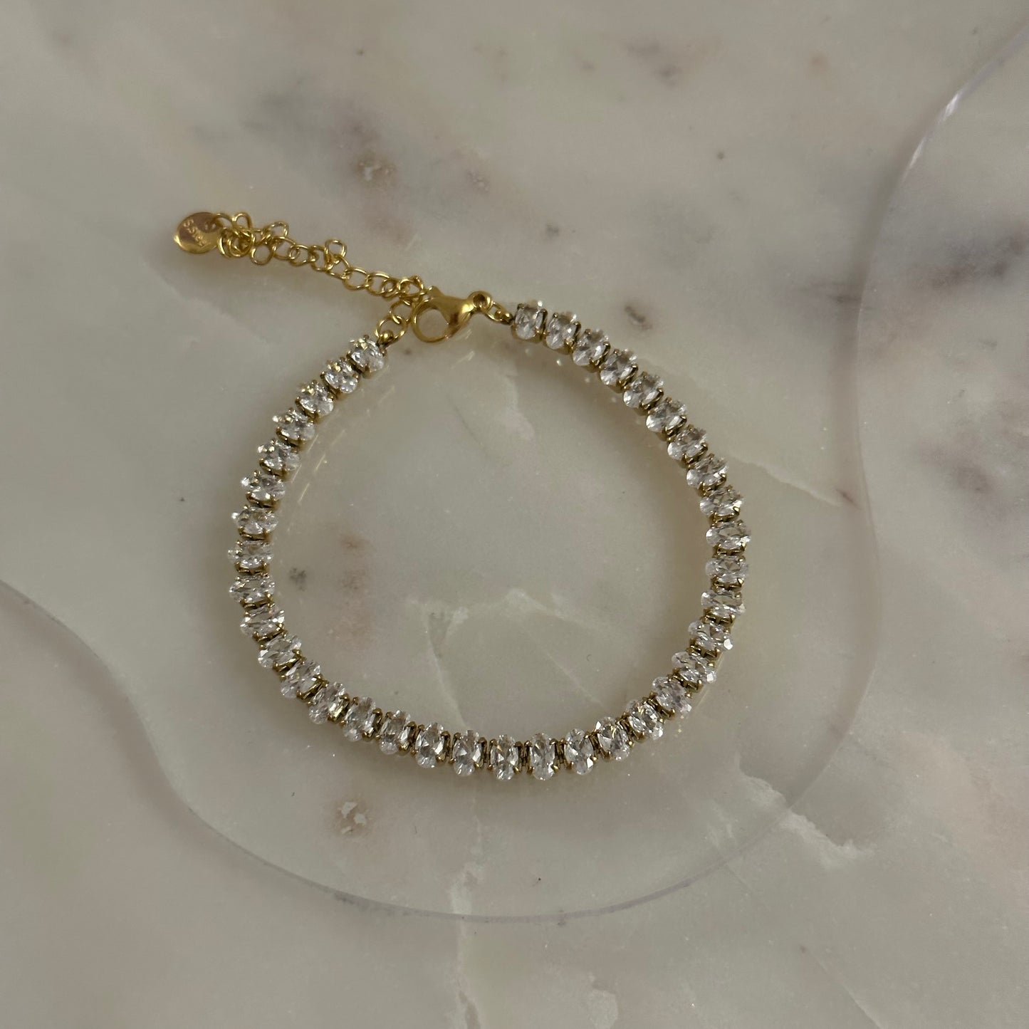 Bracelet Oval Tennis | 18K Gold plated