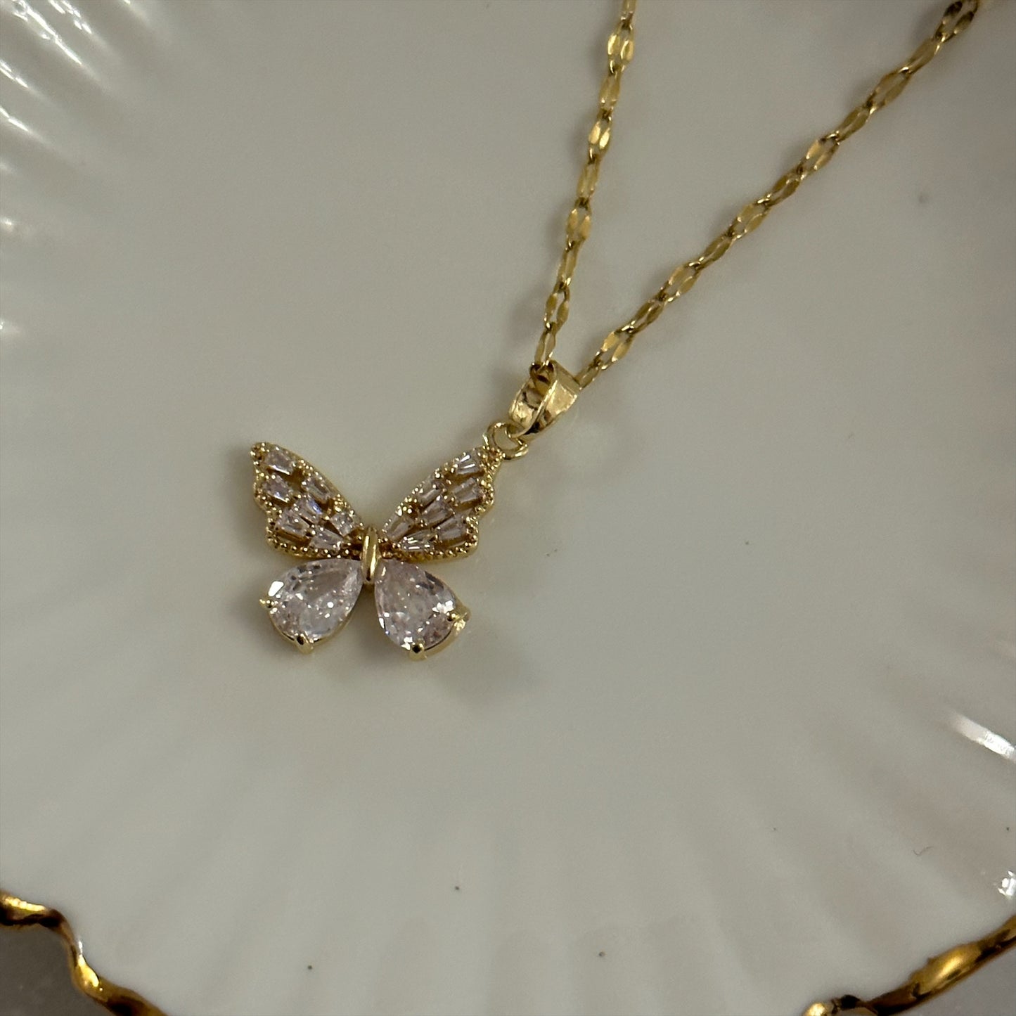 Halskette Butterfly | 18K vergoldet